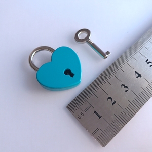 25x32mm tình yêu khóa DIY Túi phụ kiện treo khóa đào trái tim khóa với chìa khóa và <span class=keywords><strong>variour</strong></span> màu sắc - Product Image 5