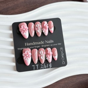 <span class=keywords><strong>Ongles</strong></span> à presser réutilisables en gros, 10 pièces, faits à la main, avec un design luxueux personnalisé et un emballage sur mesure - Product Image 1
