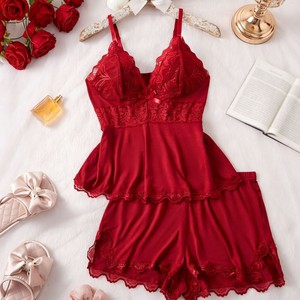 Nouvelle collection automne, vente chaude, lingerie féminine élégante, camisole à dentelle, pyjama deux pièces, ensemble de lingerie sexy pour tous les jours - Product Image 6
