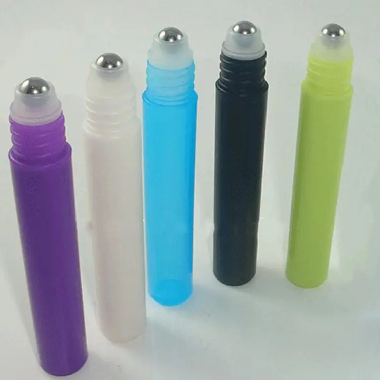 रंग की प्लास्टिक रोलर गेंद के लिए इत्र की बोतलें आवश्यक तेल 10 ml