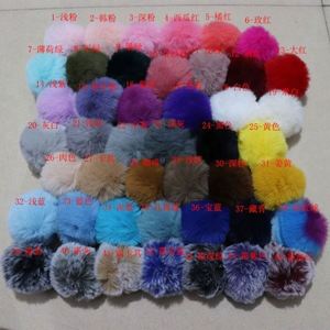 Porte-clés de luxe mignon avec oreilles de chat et pompon, boule de fourrure moelleuse, jouet en peluche, pendentif de sac, cadeau, porte-clés en strass - Product Image 4
