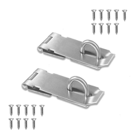 Loquet de porte à fermoir, 3-5 pouces, en acier inoxydable, avec cadenas de sécurité