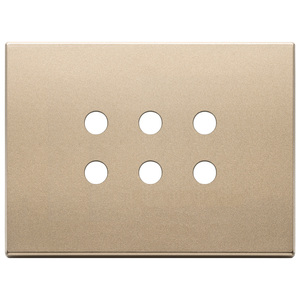 Placa de Puerta Redonda de Satén Dorado de 3Mx6, 12.5x9.5x1.4 Cm - Product Image 1