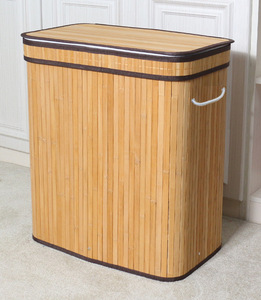 ตะกร้าไม้ไผ่สำหรับซักผ้าแบบมีฝาปิดสำหรับ150L ตะกร้าซักผ้าสกปรก - Product Image 1