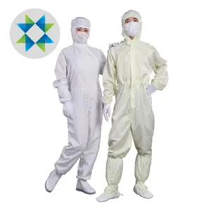 Skpure Nhà Sản Xuất Chất Lượng Cao 0.5 Sọc Chống Tĩnh ESD Coverall Phòng Sạch Phù Hợp Với