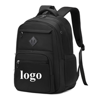 Sac à dos étudiant résistant à l'eau, personnalisable avec logo, élégant et neutre, pour ordinateur portable 15 pouces, idéal pour les trajets quotidiens et les voyages de loisirs