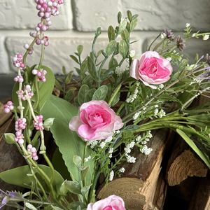 Couronne de bougies artificielle de haute qualité avec fleurs sauvages pour Pâques et la fête des pères, idéale pour la décoration de mariage et de la maison - Product Image 5
