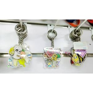 Promotion Cartoon Plastic Keychain Blank logo Print Kawaii Shaker <b>Keychains</b> Custom - Product Image 2