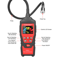 Testeur d'analyseur de détecteur de fuite de gaz combustible à sensibilité réglable LOW-MID-HIGH avec sonde flexible de 40cm