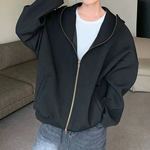 Custom Heavy Cotton Wide Arms Sweatshirts Fall Winter Fashion <strong>Cardigan</strong> Casual Sports Loose <strong>Mens</strong> <strong>Fleece</strong> Oversized Zip up Hoodie - Product Image 5