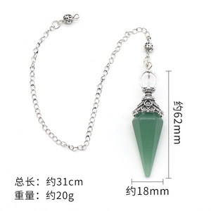 Pendolo in <span class=keywords><strong>Cristallo</strong></span> Naturale <span class=keywords><strong>Agata</strong></span> Quarzo Rosa Ametista Occhio di Tigre Lucidato - Product Image 5