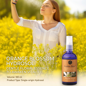Hidrolato de Flor de Azahar Lorien Vana 100ml, Esencia Floral Pura en Spray para el Cuidado de la Piel - Product Image 1