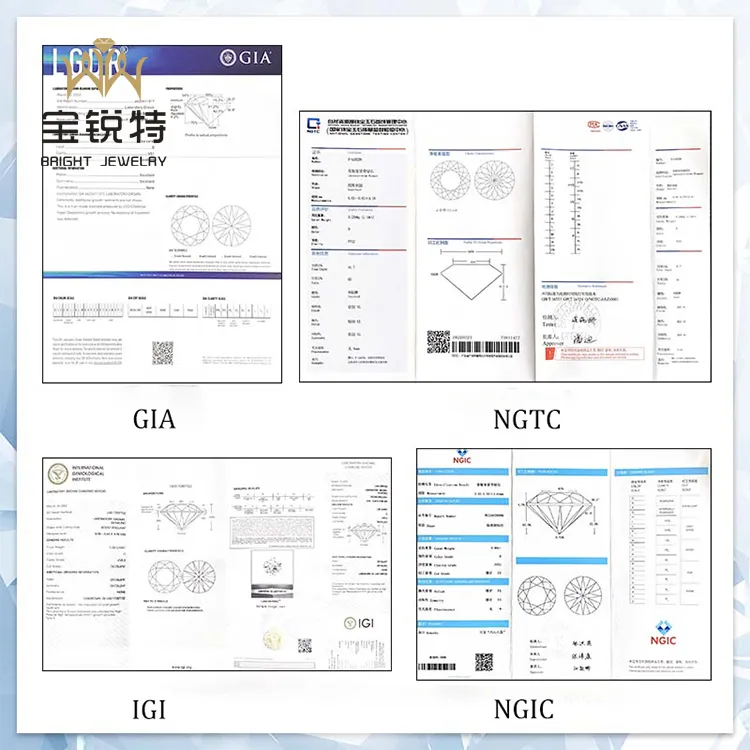 Diamantes cultivados laboratório soltos 0,01-2 Carat Def/Gh VVS CVD diamantes HPHT laboratório diamante IGI