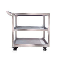 Chariot utilitaire MaoRong en acier inoxydable robuste à 3 niveaux, verrouillable, étanche, antivol, organisateur de rangement d'outils, capacité de charge de 300 kg, OEM/ODM