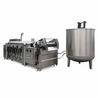 Friteuse industrielle continue électrique, à gaz ou diesel, en acier inoxydable, pour nuggets de poulet, filets de poisson, aliments surgelés
