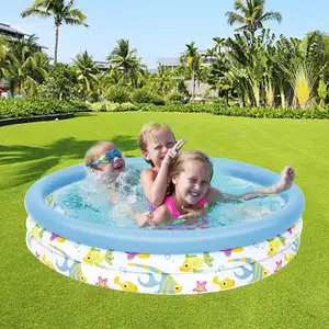 Piscina inflable portátil personalizable de 2 anillos para bebés y niños, piscina de agua para niños, piscinas redondas para playa