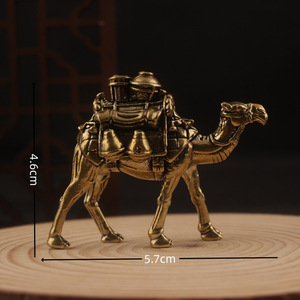 Figura de Camello Viajero del Desierto, Adorno de Mesa de Latón, Decoración para el Hogar con Forma de Animal - Product Image 3