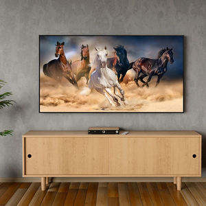 Năm bức tranh nghệ thuật treo tường Ngựa chạy Áp phích hiện đại và in hình ảnh động vật cho phòng khách nhà cuadros trang trí - Product Image 4
