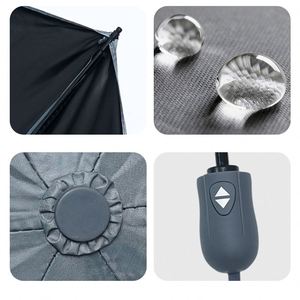 Parapluie automatique pliable en 3 sections de haute qualité avec revêtement anti-UV et logo pour la pluie - Product Image 4