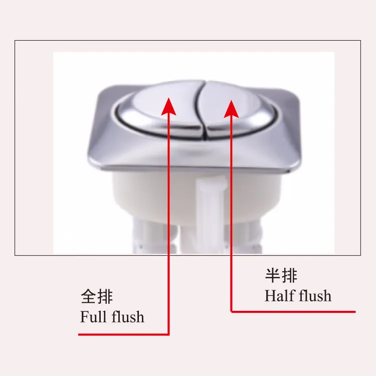 Toilet Flush Push Button ABS Rectangle Dual Flush Toilet Push Button Toilet Tank Flusher Top Push Button