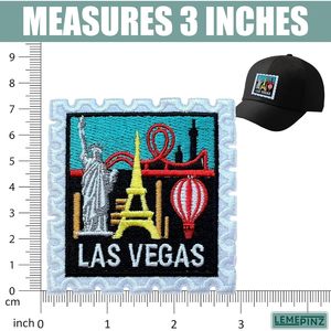 Patch brodé personnalisé Las Vegas, 3 pouces, thermocollant ou à coudre, applique en tissu pour voyage - Product Image 3