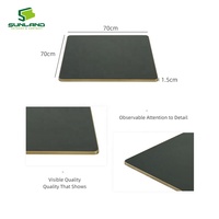 Table de salle à manger extérieure moderne en HPL 70x70cm avec bord en aluminium, surface facile à nettoyer, convient pour restaurant, café, hôtel