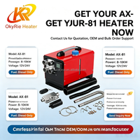 Chauffage au diesel portable OkyRie AX81H haute puissance 8KW pour camion, bus, camping-car, serre, tente