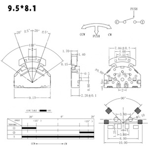 Interrupteur à bascule miniature 9,5x8,1 mm, 2 broches, levier court, retour au centre, ON-ON, interrupteur coulissant - Product Image 5