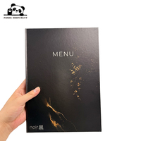 Couvertures de menu en cuir personnalisées en gros pour restaurants et hôtels, dossiers de liste de vins en cuir PU durable avec impression de logo