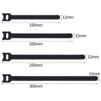 30PCS 50PCS 100PCS PACK Velcroes Attaches en nylon réutilisables à dos nu, attaches pour câbles, attaches auto-agrippantes, sangles Velcroes