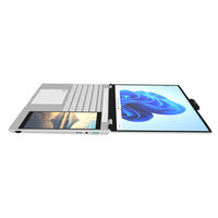 Portátil Empresarial Nuevo con Pantalla Táctil de 15.6 + 7 Pulgadas, Intel N150, Pantalla IPS de Cuatro Núcleos, 32 GB de RAM, 512 GB de SSD, Windows 11 en Inglés, Pantalla Dual