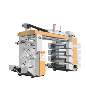 Acht Kleur Centrale Drum Type Papier Plastic Verpakking Flexo Printing Machine