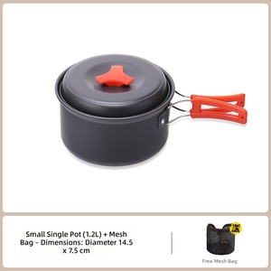 <span class=keywords><strong>Set</strong></span> di pentole da campeggio in lega di alluminio per esterni, piccolo <span class=keywords><strong>set</strong></span> completo portatile con pentola singola da 1,2 litri - Product Image 6