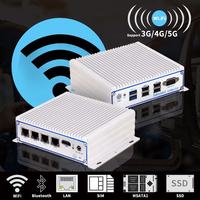 Mini PC Industriel sans Ventilateur Alimenté par Batterie, Intégré, avec Processeur I5 I7 Core J4105 J4125, 4 USB, 2 RS-232, 2 4LAN