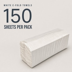 Papel Higiénico Plegado en C, 150 Hojas, Estándar, Suave, Material de Pulpa de Madera Virgen, Fuerte Absorción de Agua - Product Image 4