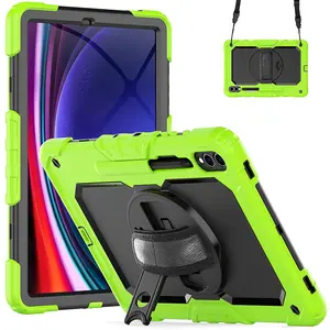 Built In Screen Protector Case For Samsung Galaxy Tab S9 Ultra X910 Samsung S8 Ultra X900 Universal Shoulder Strap