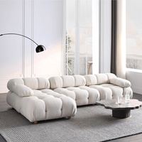 Ensemble de canapés de salon Zayshine, style italien moderne et luxueux, en sherpa, 3 places, modulaire, appartement, villa, combinaison libre, canapés Mario Bellini