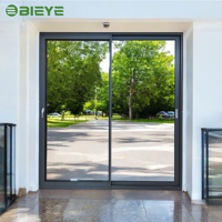 Portes coulissantes ultra-étroites en aluminium à rupture de pont thermique avec verre Low-E, sur mesure, pour villas modernes