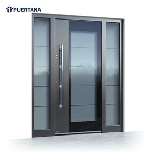 ที่อยู่อาศัยภายนอกอลูมิเนียมด้าน<span class=keywords><strong>หน้า</strong></span>กระจกประตูทางเข้าหลักการรักษาความปลอดภัยรายการประตูวิลล่าบ้าน - Product Image 2