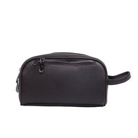 Sac à main d'affaires portable pour homme avec logo personnalisé, en PU imperméable, grande capacité, fermeture éclair, poignée souple, design tendance