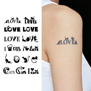 Divertente <span class=keywords><strong>gatto</strong></span> tatuaggio temporaneo tatuaggio Semi-permanente impermeabile e anti-sudore della durata <span class=keywords><strong>di</strong></span> 2 settimane realistico tatuaggio adesivi a base <span class=keywords><strong>di</strong></span> erbe - Product Image 2
