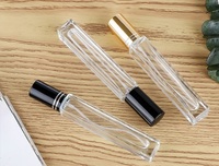 Vaporisateur de parfum à brume Fine, vente chaude, Base épaisse, verre vide rond 10 ml 15ml échantillon Mini bouteille avec brumisateur en plastique