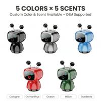 Robot diffuseur automatique intelligent à capteur pour grille d'aération, aromathérapie 100 ml, parfum longue durée 90 jours, décor LED, désodorisant de voiture en plastique