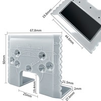 Localisateur d'installation de charnière magnétique compact, 90 °   Guide de perçage à angle droit pour l'alignement des charnières et des interstices des portes d'armoires