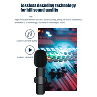 Mini Microphone Lavalier Sans Fil K35 3.5mm Aux Auto Sync Réduction du Bruit Revers Micro Décodage Sans Perte Qualité Hifi avec Récepteur