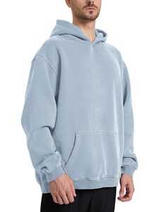 High Quality Heavyweight Pullover Hoodie French Terry <b>Hoodies</b> Drop Shoulder No <b>Strings</b> Heavy Oversized Men <b>Hoodies</b> - Product Image 3