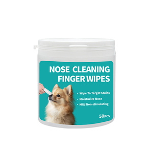 <span class=keywords><strong>Lingettes</strong></span> nasales douces pour animaux de compagnie, manchons jetables pour doigts, pour chiens et chats, usage polyvalent, non toxiques, sans odeur, nettoyage nasal, soulagement de la sécheresse - Product Image 1