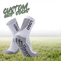 Échantillon gratuit de chaussettes de football antidérapantes à quantité minimale de commande basse sur mesure Chaussettes de football antidérapantes personnalisées Chaussettes de football unisexes