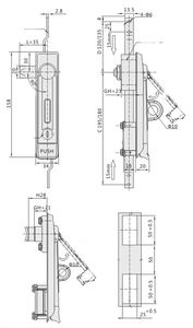 Wosai FS3400 — poignée pivotante électrique multi-<span class=keywords><strong>points</strong></span>, connexion à <span class=keywords><strong>3</strong></span> <span class=keywords><strong>points</strong></span>, verrouillage de commande d'armoire - Product Image 3