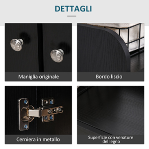 HOMCOM Adjustable Space-Saving Shoe Cabinet, Modern Wooden Shoe Rack for 12 Pairs of Shoes with 4 Open <b>Shelves</b>, 83x30x90 cm, Bla - Product Image 5